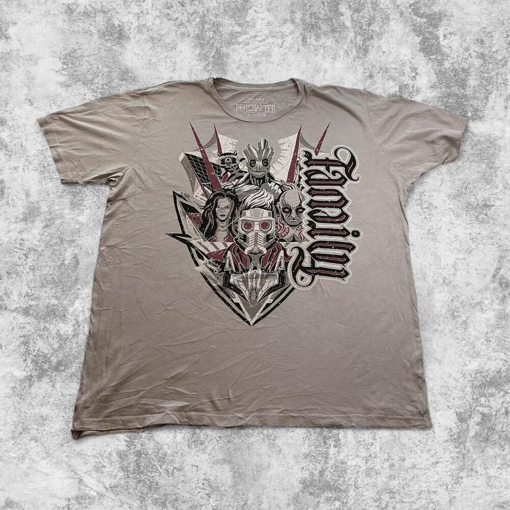 Marvel Men's Grey and White T-shirt